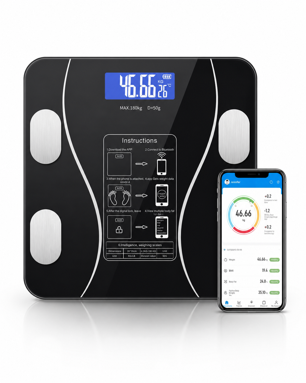 BALANZA DIGITAL INTELIGENTE BLUETOOTH