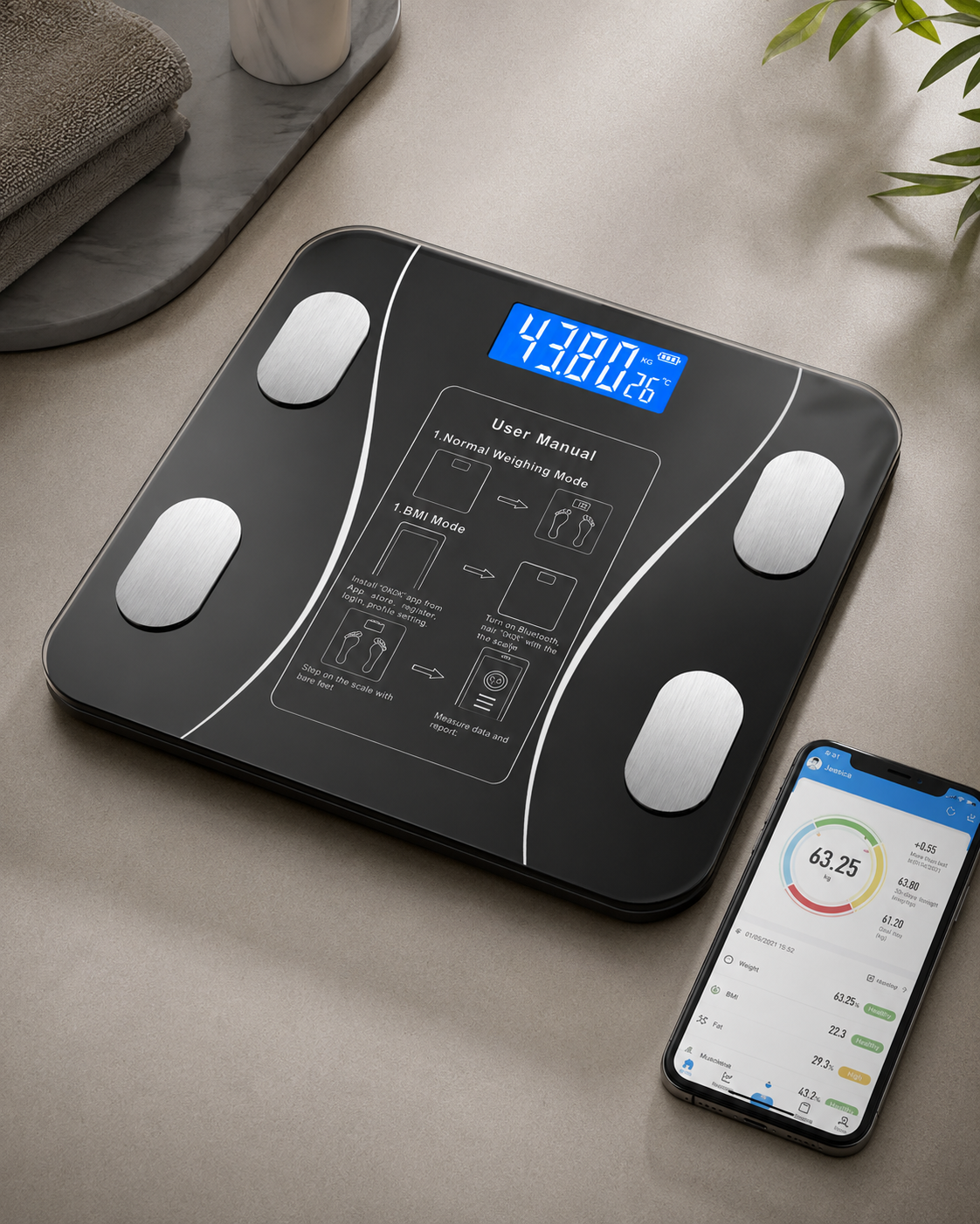 BALANZA DIGITAL INTELIGENTE BLUETOOTH