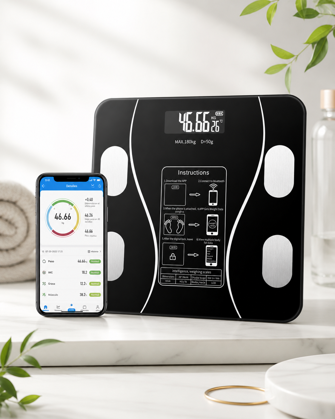 BALANZA DIGITAL INTELIGENTE BLUETOOTH