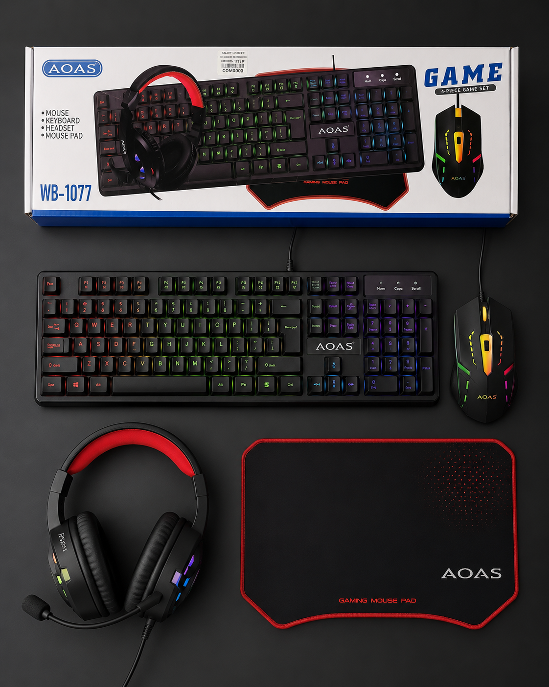 KIT GAMER 4 EN 1 AOAS WB-1077