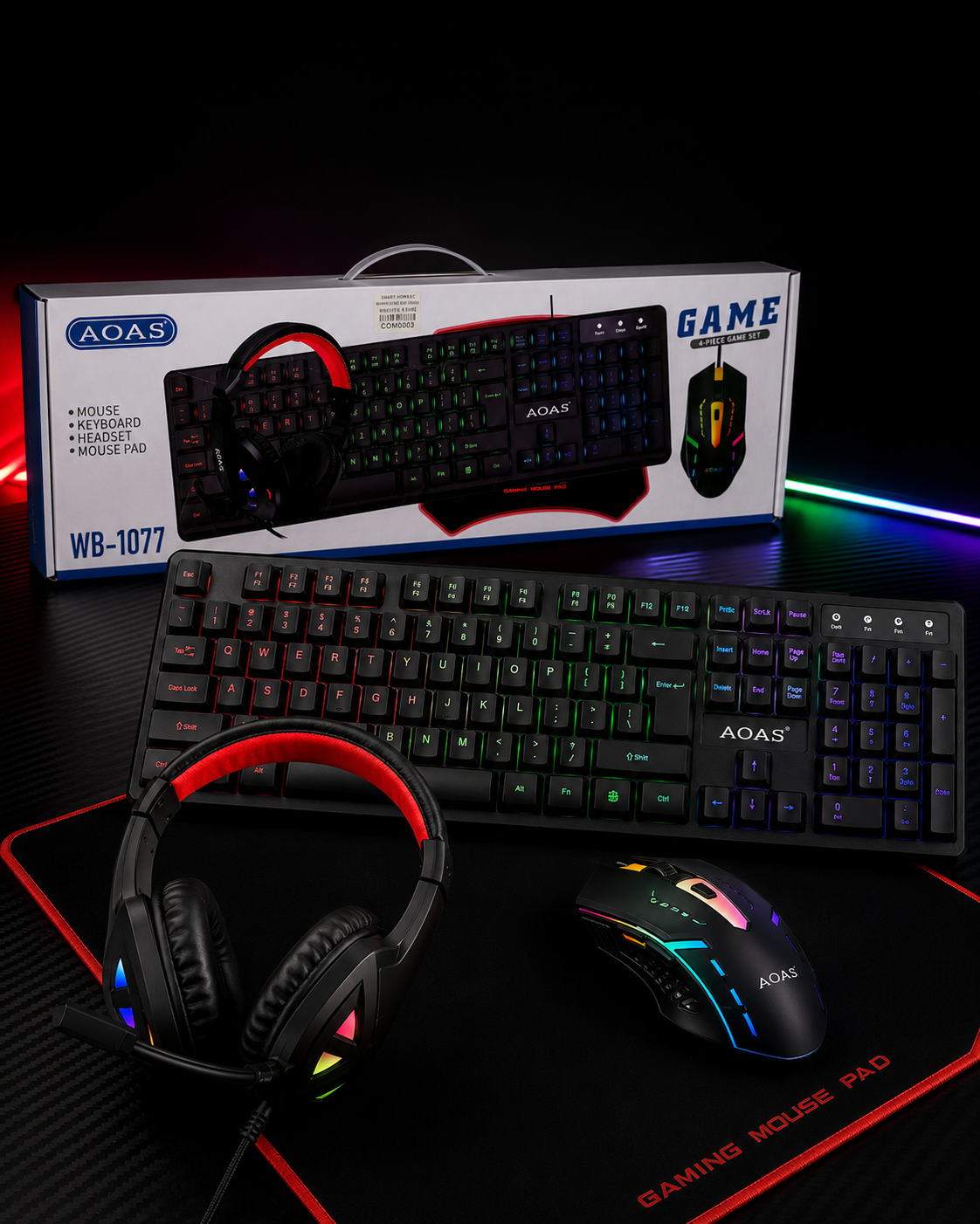 KIT GAMER 4 EN 1 AOAS WB-1077