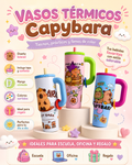 VASO TÉRMICO LABUBU CON ASA Y SORBETE – DISEÑOS COLORIDOS