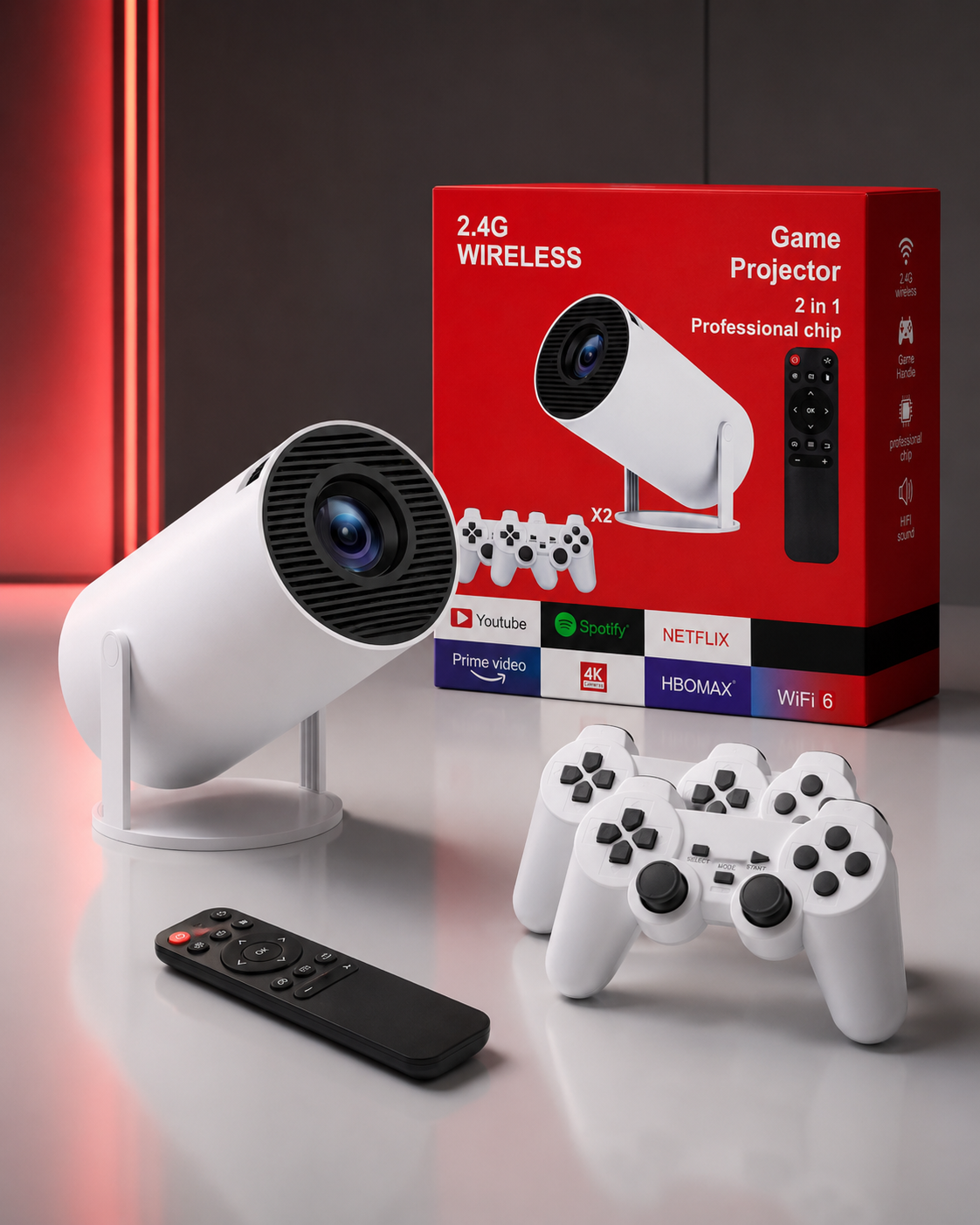 PROYECTOR GAMER INALÁMBRICO 2 EN 1