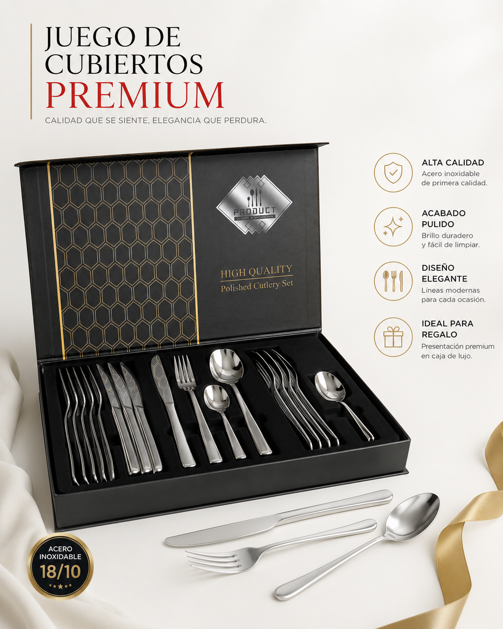 SET DE CUBIERTOS PREMIUN