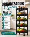 ORGANIZADOR DE COCINA 5 NIVELES CON RUEDAS