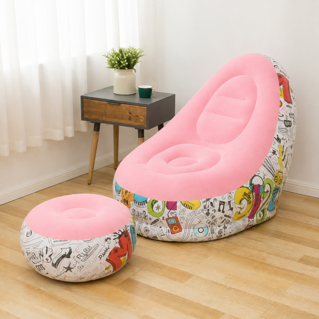 PUFF INFLABLE CON REPOSAPIÉS