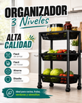 ORGANIZADOR DE COCINA 3 NIVELES CON RUEDAS