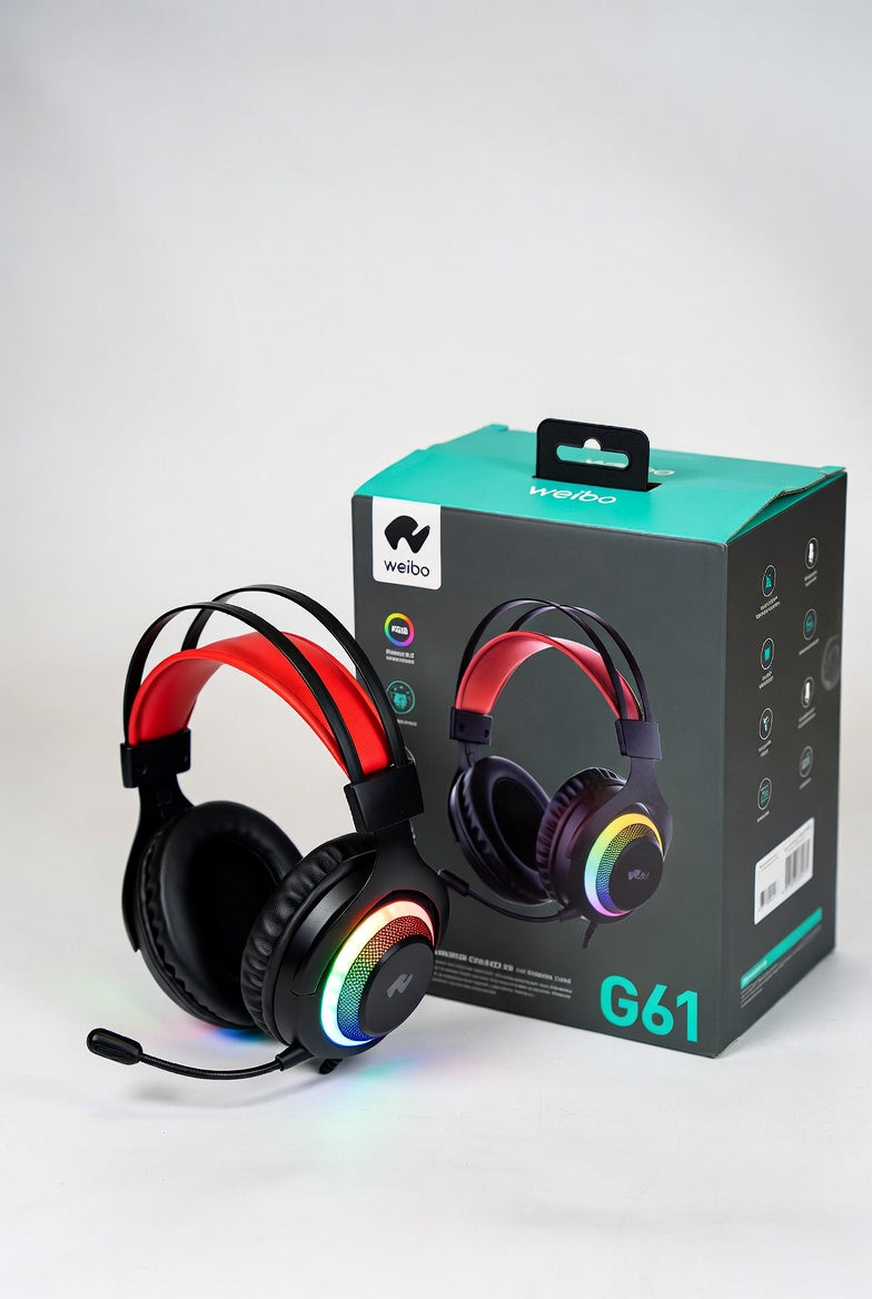 🎮 AUDÍFONOS GAMER G61 RGB CON MICRÓFONO