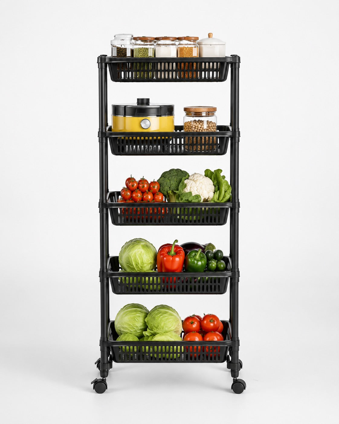 ORGANIZADOR DE COCINA 5 NIVELES CON RUEDAS