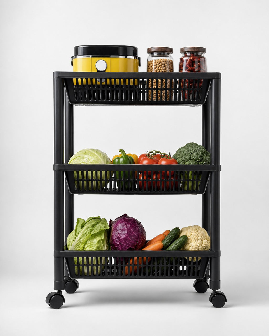 ORGANIZADOR DE COCINA 3 NIVELES CON RUEDAS
